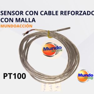 Sensor de temperatura largo con cable PT100