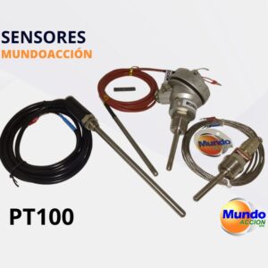 Sensor de temperatura largo con cable enrrollado PT100